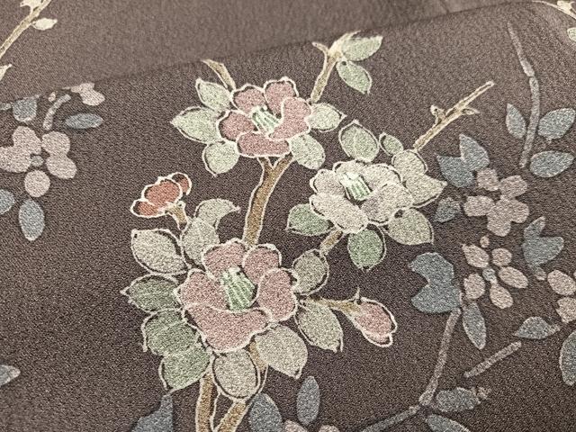 平和屋着物●訪問着 枝椿 正絹 逸品 AAAY6359ph
