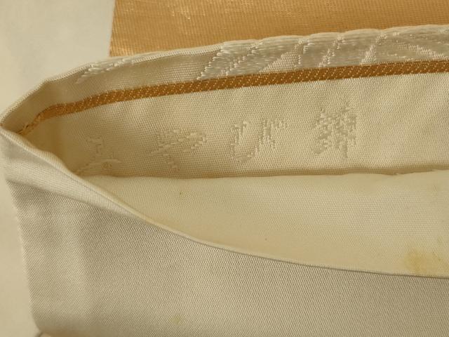 平和屋着物◎六通柄袋帯　唐織　みやび錦　若竹文様　金糸　正絹　逸品　AAAY6362ou