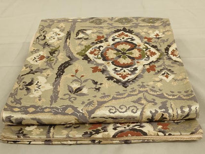 平和屋着物◎六通柄袋帯　更紗花文　金糸　正絹　逸品　AAAY6366ou