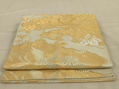 平和屋着物◎六通柄袋帯　鳳凰花文　金銀糸　正絹　逸品　AAAY6370ou