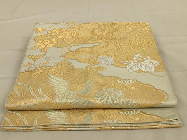 平和屋着物◎六通柄袋帯　鳳凰花文　金銀糸　正絹　逸品　AAAY6370ou