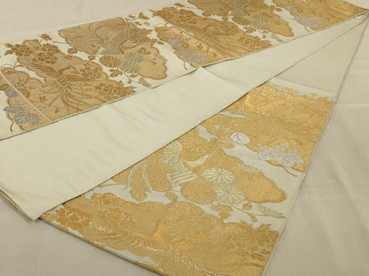 平和屋着物◎六通柄袋帯　鳳凰花文　金銀糸　正絹　逸品　AAAY6370ou