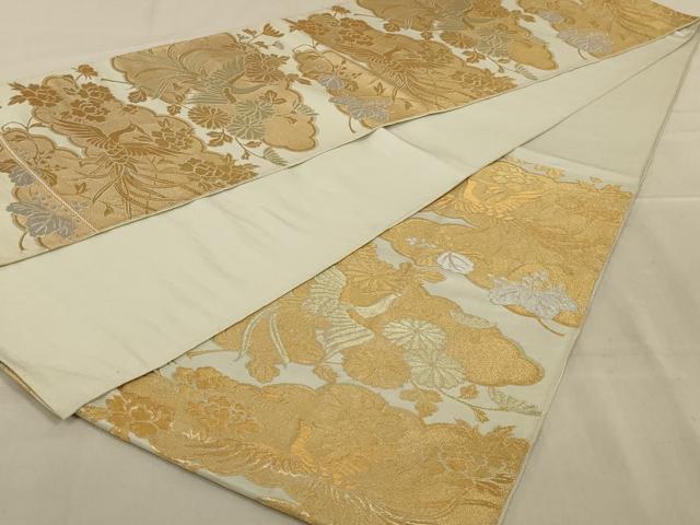 平和屋着物◎六通柄袋帯　鳳凰花文　金銀糸　正絹　逸品　AAAY6370ou