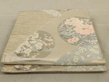 平和屋着物◎六通柄袋帯　唐織　琳派王朝絵巻　プラチナ二重箔　正絹　逸品　AAAY6394ou