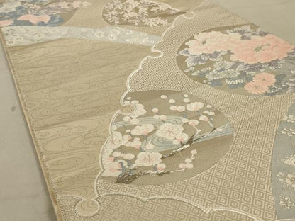 平和屋着物◎六通柄袋帯　唐織　琳派王朝絵巻　プラチナ二重箔　正絹　逸品　AAAY6394ou