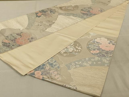 平和屋着物◎六通柄袋帯　唐織　琳派王朝絵巻　プラチナ二重箔　正絹　逸品　AAAY6394ou