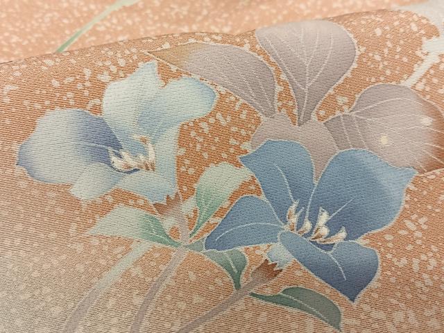 平和屋着物●訪問着 友禅 作家物 枝花文 暈し染め 正絹 逸品 未使用 AAAY6438zg