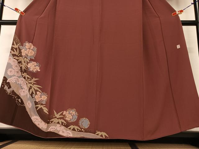 平和屋着物●訪問着 作家物 草花文 暈し染め 金彩 正絹 逸品 AAAY6444zg