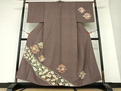 平和屋着物●訪問着 辻が花 絞り 松皮菱花文 正絹 逸品 AAAY6457zg
