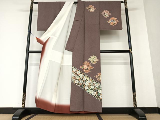平和屋着物●訪問着 辻が花 絞り 松皮菱花文 正絹 逸品 AAAY6457zg