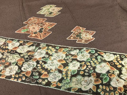 平和屋着物●訪問着 辻が花 絞り 松皮菱花文 正絹 逸品 AAAY6457zg