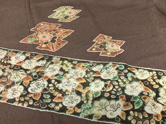 平和屋着物●訪問着 辻が花 絞り 松皮菱花文 正絹 逸品 AAAY6457zg