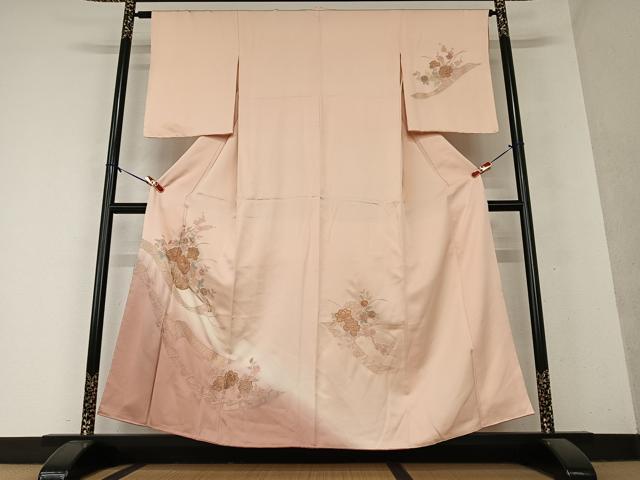 平和屋着物●訪問着 中国三大刺繍 相良刺繍 蔓帯花文 暈し染め 正絹 逸品 AAAY6460zg