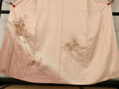 平和屋着物●訪問着 中国三大刺繍 相良刺繍 蔓帯花文 暈し染め 正絹 逸品 AAAY6460zg