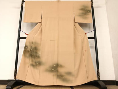 平和屋着物●箔工芸作家 河村喜之助 訪問着 箔散らし 暈し染め 金彩 正絹 逸品 AAAY6462zg