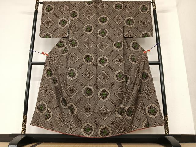 平和屋着物●本場大島紬　龍郷絣　正絹　逸品　未使用　AAAY6467zg
