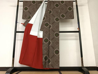 平和屋着物●本場大島紬　龍郷絣　正絹　逸品　未使用　AAAY6467zg