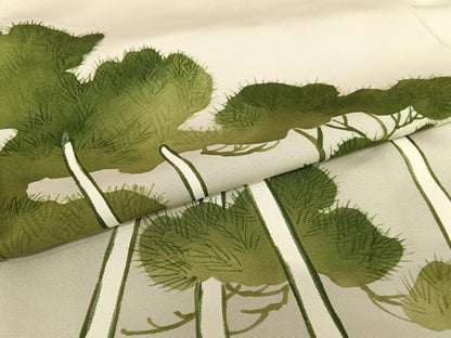 平和屋着物●訪問着　手描き　松　正絹　逸品　未使用　AAAY6474zg
