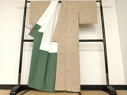 平和屋着物●上質な小紋 舞花文 正絹 逸品 AAAY6485zg