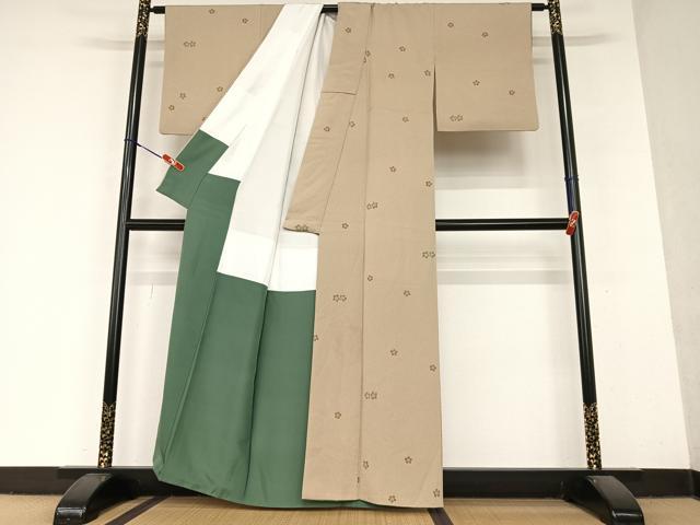 平和屋着物●上質な小紋 舞花文 正絹 逸品 AAAY6485zg