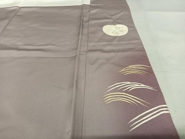 平和屋着物●訪問着 駒刺繍 色紙草花文 暈し染め 金彩 正絹 逸品 AAAY6496zg