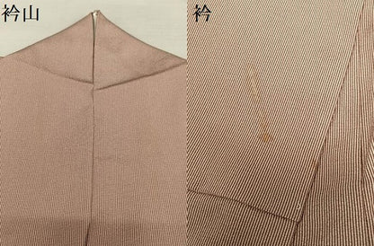 平和屋着物●江戸小紋 万筋 白色×葡萄茶色 正絹 逸品 AAAY6501zg