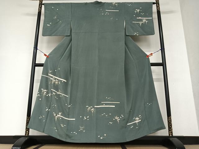 平和屋着物●訪問着 松竹梅 金銀彩 鬼しぼ縮緬 正絹 逸品 AAAY6506zg