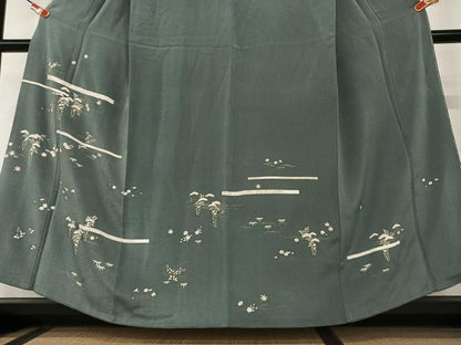 平和屋着物●訪問着 松竹梅 金銀彩 鬼しぼ縮緬 正絹 逸品 AAAY6506zg