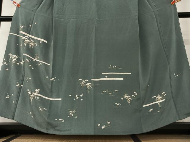 平和屋着物●訪問着 松竹梅 金銀彩 鬼しぼ縮緬 正絹 逸品 AAAY6506zg