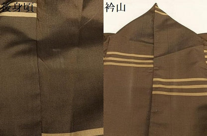 平和屋着物●上質な紬 横段文 正絹 逸品 AAAY6513zg