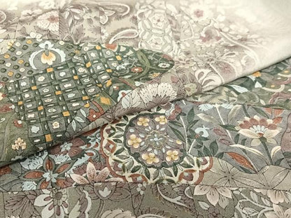 平和屋着物●訪問着 道長更紗花文 暈し染め 金彩 正絹 逸品 AAAY6515zg