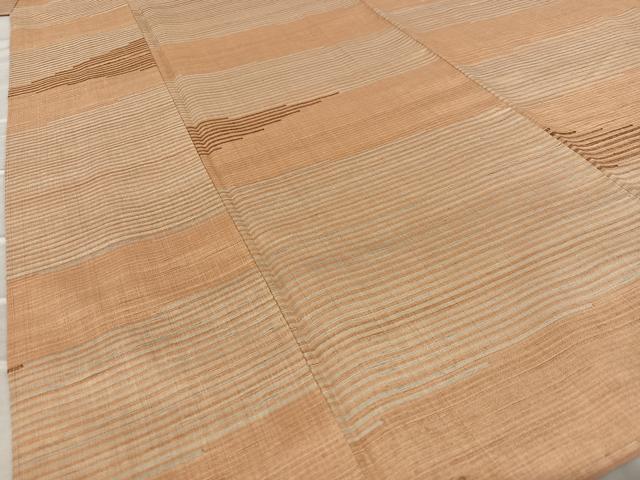 平和屋着物●上質な紬 段違い文 大丸扱い 正絹 逸品 AAAY6522zg