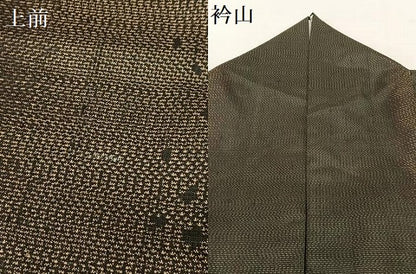 平和屋着物●上質な紬 草木シルエット 正絹 逸品 AAAY6528zg
