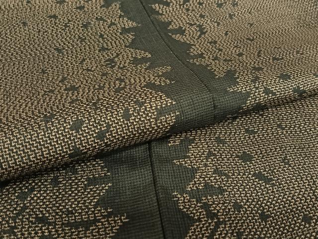 平和屋着物●上質な紬 草木シルエット 正絹 逸品 AAAY6528zg