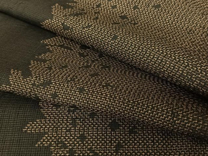 平和屋着物●上質な紬 草木シルエット 正絹 逸品 AAAY6528zg