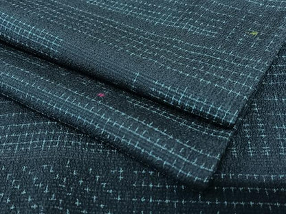 平和屋着物●お召 幾何学文様 正絹 逸品 AAAY6557zg