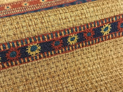 平和屋着物●お召　横段花文　正絹　逸品　AAAY6558zg