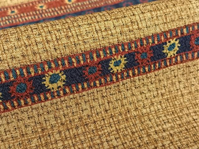 平和屋着物●お召　横段花文　正絹　逸品　AAAY6558zg