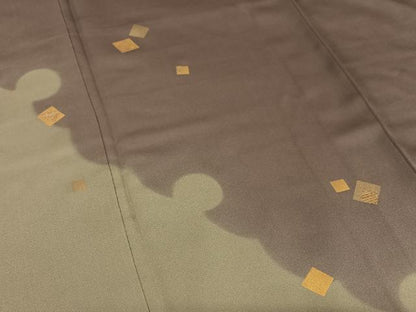 平和屋着物●訪問着 竹屋町刺繍 箔散らし 暈し染め 金彩 正絹 逸品 AAAY6561zg