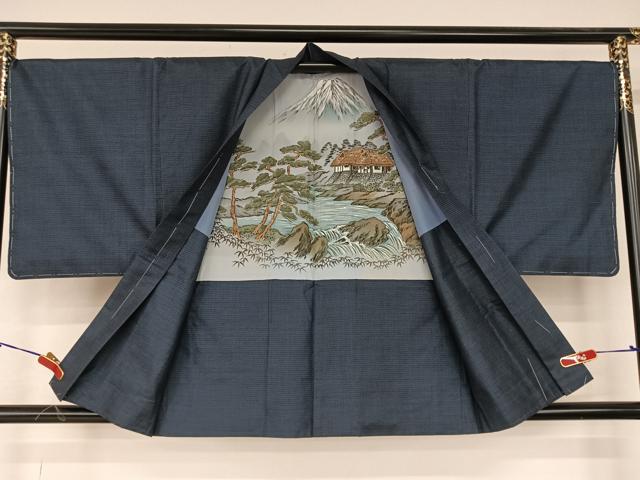 平和屋着物●男性　本場大島紬　アンサンブル　100亀甲　総詰　正絹　逸品　未使用　AAAY6592zg