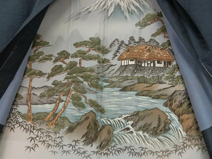 平和屋着物●男性　本場大島紬　アンサンブル　100亀甲　総詰　正絹　逸品　未使用　AAAY6592zg