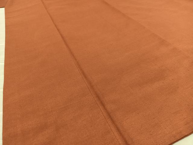 平和屋着物●上質な紬 色無地 蘇芳色 正絹 逸品 AAAY6594zg