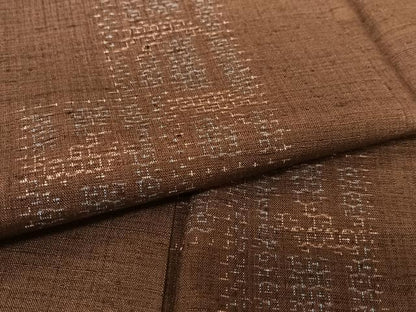 平和屋着物●結城紬 80亀甲 色紙重ね文 飛び亀甲柄 正絹 逸品 AAAY6595zg