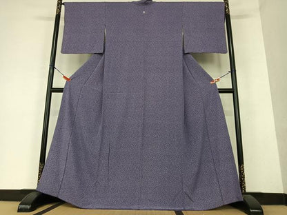 平和屋着物●人間国宝 小宮康孝　江戸小紋　舞扇吉祥文　正絹　逸品　AAAY6597zg