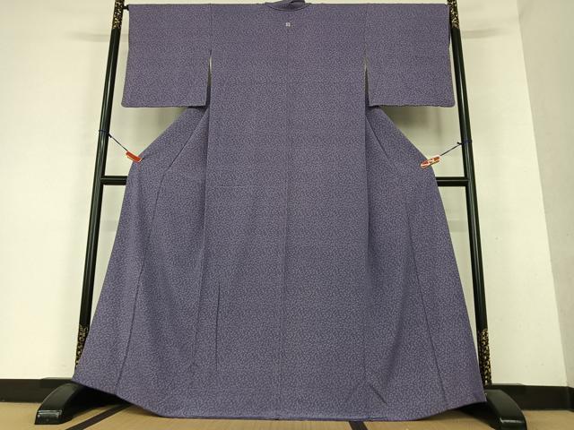 平和屋着物●人間国宝 小宮康孝　江戸小紋　舞扇吉祥文　正絹　逸品　AAAY6597zg