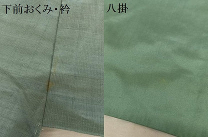 平和屋着物●上質な紬 色無地 藍鼠色 正絹 逸品 AAAY6603zg