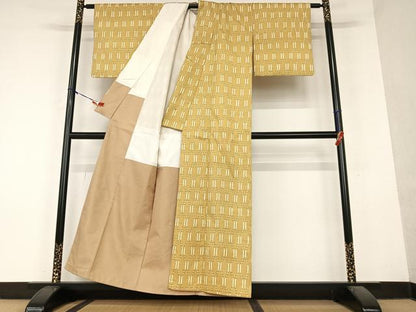 平和屋着物●上質な紬 立涌文 正絹 逸品 AAAY6604zg