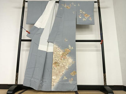 平和屋着物●訪問着 源氏香花文 暈し染め 金彩 正絹 逸品 AAAY6611zg