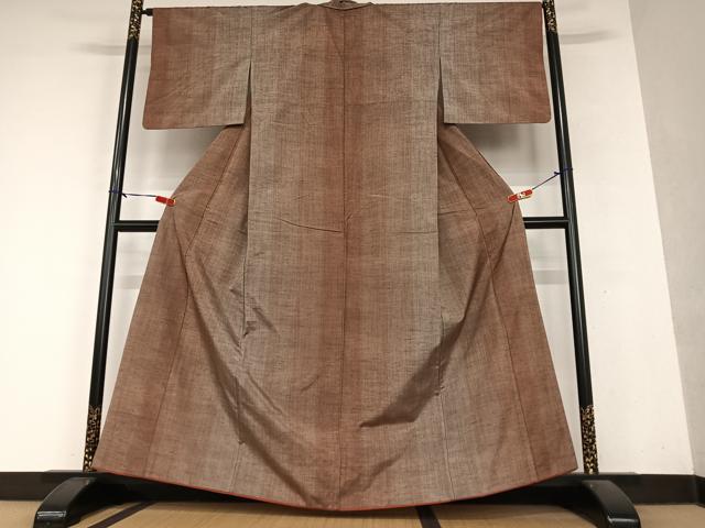 平和屋着物●上質な紬 縞 正絹 逸品 AAAY6613zg
