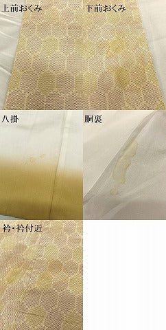 平和屋着物●上質な紬　亀甲文　正絹　逸品　AAAY6623zg